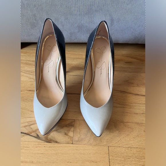 Jessica Simpson ombré black and white platform pointed heels - Picture 13 of 16